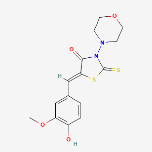(Z)-5-(4-hydroxy-3-methoxybenzylidene)-3-morpholino-2-thioxothiazolidin-4-one