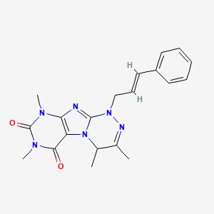 molecular formula C20H22N6O2 B2868945 1-cinnamyl-3,4,7,9-tetramethyl-7,9-dihydro-[1,2,4]triazino[3,4-f]purine-6,8(1H,4H)-dione CAS No. 898413-01-9