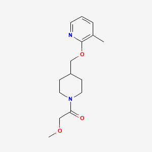 molecular formula C15H22N2O3 B2868958 2-Methoxy-1-[4-[(3-methylpyridin-2-yl)oxymethyl]piperidin-1-yl]ethanone CAS No. 2379972-61-7