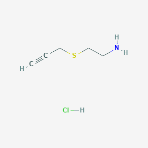 molecular formula C5H10ClNS B2868964 2-(Prop-2-yn-1-ylsulfanyl)ethan-1-amine hydrochloride CAS No. 119340-91-9