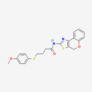 molecular formula C21H20N2O3S2 B2868966 N-(4H-色烯并[4,3-d]噻唑-2-基)-4-((4-甲氧基苯基)硫代)丁酰胺 CAS No. 922957-34-4