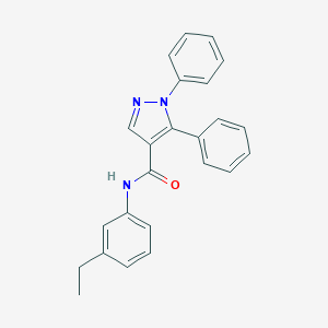 molecular formula C24H21N3O B286897 N-(3-ethylphenyl)-1,5-diphenyl-1H-pyrazole-4-carboxamide 