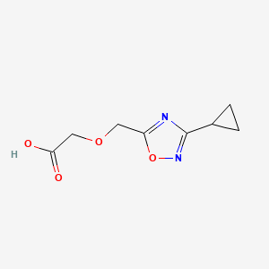 molecular formula C8H10N2O4 B2868971 2-[(3-Cyclopropyl-1,2,4-oxadiazol-5-yl)methoxy]acetic acid CAS No. 1248806-06-5