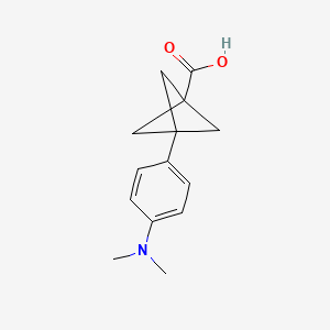 molecular formula C14H17NO2 B2868973 3-[4-(Dimethylamino)phenyl]bicyclo[1.1.1]pentane-1-carboxylic acid CAS No. 2287316-36-1