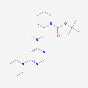 molecular formula C19H33N5O2 B2868974 tert-Butyl 2-(((6-(diethylamino)pyrimidin-4-yl)amino)methyl)piperidine-1-carboxylate CAS No. 1353978-05-8