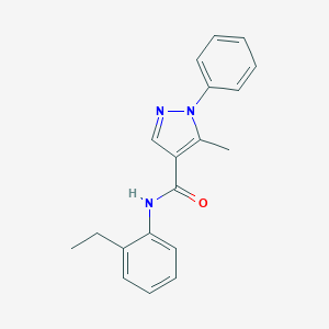 molecular formula C19H19N3O B286898 N-(2-ethylphenyl)-5-methyl-1-phenyl-1H-pyrazole-4-carboxamide 