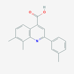 molecular formula C19H17NO2 B2868981 7,8-Dimethyl-2-(3-methylphenyl)quinoline-4-carboxylic acid CAS No. 895966-63-9