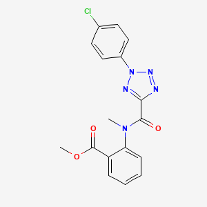 molecular formula C17H14ClN5O3 B2868986 methyl 2-(2-(4-chlorophenyl)-N-methyl-2H-tetrazole-5-carboxamido)benzoate CAS No. 1396781-75-1