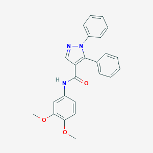 molecular formula C24H21N3O3 B286900 N-(3,4-dimethoxyphenyl)-1,5-diphenyl-1H-pyrazole-4-carboxamide 