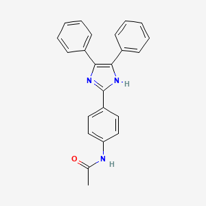 molecular formula C23H19N3O B2869000 N-[4-(4,5-二苯基-1H-咪唑-2-基)苯基]乙酰胺 CAS No. 5496-28-6