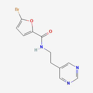 molecular formula C11H10BrN3O2 B2869003 5-bromo-N-(2-(pyrimidin-5-yl)ethyl)furan-2-carboxamide CAS No. 2034481-80-4
