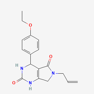 molecular formula C17H19N3O3 B2869009 6-allyl-4-(4-ethoxyphenyl)-3,4,6,7-tetrahydro-1H-pyrrolo[3,4-d]pyrimidine-2,5-dione CAS No. 923203-96-7
