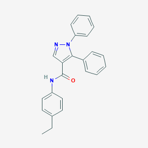 molecular formula C24H21N3O B286901 N-(4-ethylphenyl)-1,5-diphenyl-1H-pyrazole-4-carboxamide 