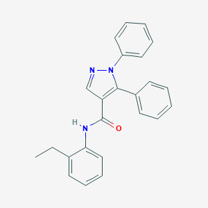 molecular formula C24H21N3O B286902 N-(2-ethylphenyl)-1,5-diphenyl-1H-pyrazole-4-carboxamide 
