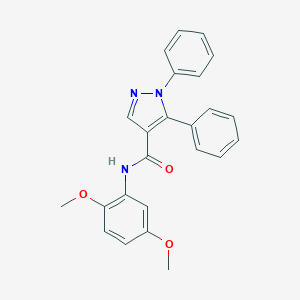 molecular formula C24H21N3O3 B286903 N-(2,5-dimethoxyphenyl)-1,5-diphenyl-1H-pyrazole-4-carboxamide 