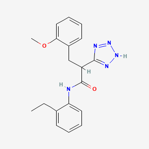 molecular formula C19H21N5O2 B2869038 N-(2-ethylphenyl)-3-(2-methoxyphenyl)-2-(2H-tetrazol-5-yl)propanamide CAS No. 483993-68-6