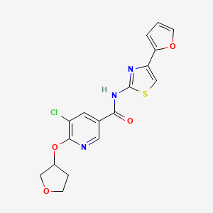 5-chloro-N-(4-(furan-2-yl)thiazol-2-yl)-6-((tetrahydrofuran-3-yl)oxy)nicotinamide