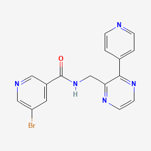 5-bromo-N-{[3-(pyridin-4-yl)pyrazin-2-yl]methyl}pyridine-3-carboxamide