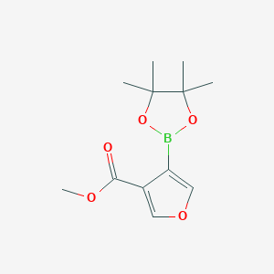 molecular formula C12H17BO5 B2869048 4-(4,4,5,5-四甲基-1,3,2-二氧杂硼烷-2-基)呋喃-3-羧酸甲酯 CAS No. 2363164-32-1