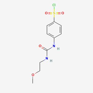 molecular formula C10H13ClN2O4S B2869053 4-(2-methoxyethylcarbamoylamino)benzenesulfonyl Chloride CAS No. 677326-99-7