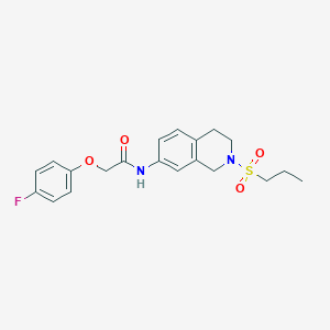 molecular formula C20H23FN2O4S B2869055 2-(4-氟苯氧基)-N-(2-(丙磺酰基)-1,2,3,4-四氢异喹啉-7-基)乙酰胺 CAS No. 954709-43-4