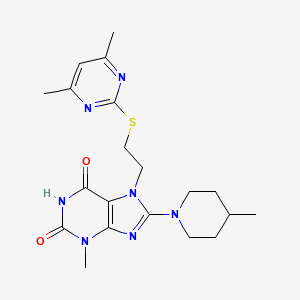 7-[2-(4,6-Dimethylpyrimidin-2-yl)sulfanylethyl]-3-methyl-8-(4-methylpiperidin-1-yl)purine-2,6-dione