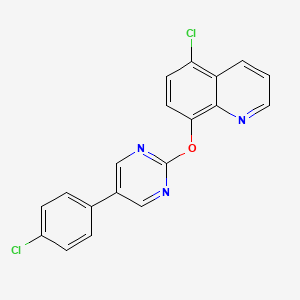5-Chloro-8-{[5-(4-chlorophenyl)-2-pyrimidinyl]oxy}quinoline