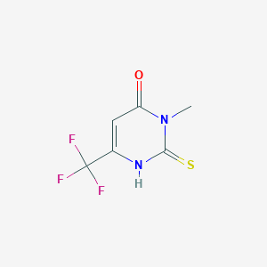 molecular formula C6H5F3N2OS B2869066 6-羟基-1-甲基-4-(三氟甲基)-2(1H)-嘧啶硫酮 CAS No. 344282-89-9