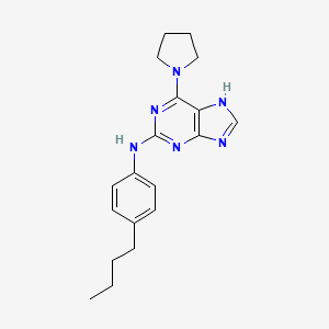 N-(4-butylphenyl)-6-(pyrrolidin-1-yl)-9H-purin-2-amine