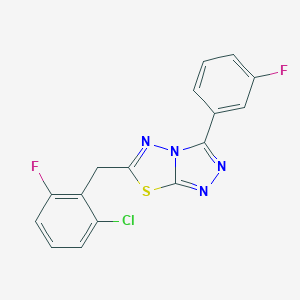 molecular formula C16H9ClF2N4S B286908 6-(2-Chloro-6-fluorobenzyl)-3-(3-fluorophenyl)[1,2,4]triazolo[3,4-b][1,3,4]thiadiazole 