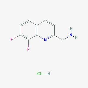 molecular formula C10H9ClF2N2 B2869082 (7,8-Difluoroquinolin-2-yl)methanamine;hydrochloride CAS No. 2361634-71-9