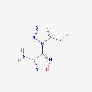 molecular formula C6H8N6O B2869083 4-(5-ethyl-1H-1,2,3-triazol-1-yl)-1,2,5-oxadiazol-3-amine CAS No. 890093-86-4