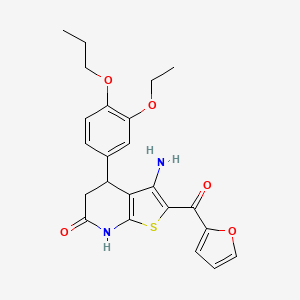 3-amino-4-(3-ethoxy-4-propoxyphenyl)-2-(furan-2-carbonyl)-4,5-dihydrothieno[2,3-b]pyridin-6(7H)-one