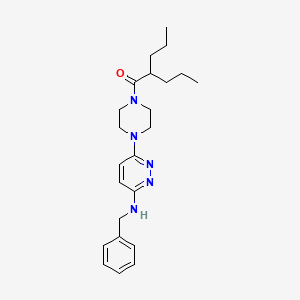 molecular formula C23H33N5O B2869085 1-(4-(6-(Benzylamino)pyridazin-3-yl)piperazin-1-yl)-2-propylpentan-1-one CAS No. 898459-47-7