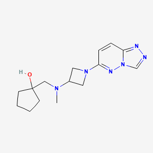1-{[Methyl(1-{[1,2,4]triazolo[4,3-b]pyridazin-6-yl}azetidin-3-yl)amino]methyl}cyclopentan-1-ol