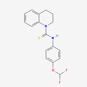 molecular formula C17H16F2N2OS B2869089 N-(4-(二氟甲氧基)苯基)-3,4-二氢喹啉-1(2H)-甲硫代酰胺 CAS No. 398996-18-4