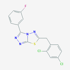 molecular formula C16H9Cl2FN4S B286909 6-(2,4-Dichlorobenzyl)-3-(3-fluorophenyl)[1,2,4]triazolo[3,4-b][1,3,4]thiadiazole 