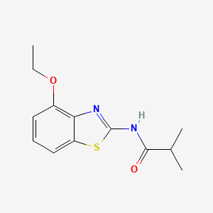 molecular formula C13H16N2O2S B2869095 N-(4-ethoxybenzo[d]thiazol-2-yl)isobutyramide CAS No. 15863-90-8