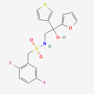 molecular formula C17H15F2NO4S2 B2869117 1-(2,5-difluorophenyl)-N-(2-(furan-2-yl)-2-hydroxy-2-(thiophen-3-yl)ethyl)methanesulfonamide CAS No. 2034261-66-8