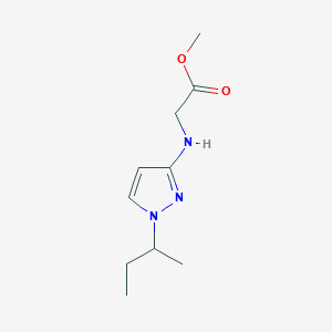 molecular formula C10H17N3O2 B2869118 Methyl 2-[(1-butan-2-ylpyrazol-3-yl)amino]acetate CAS No. 2247207-52-7