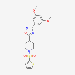 4-[3-(3,5-Dimethoxyphenyl)-1,2,4-oxadiazol-5-yl]-1-(thiophene-2-sulfonyl)piperidine