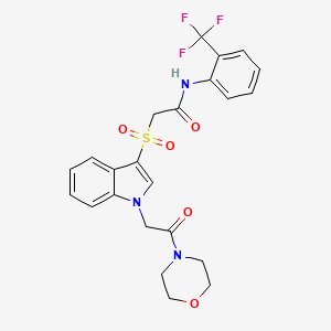 2-((1-(2-morpholino-2-oxoethyl)-1H-indol-3-yl)sulfonyl)-N-(2-(trifluoromethyl)phenyl)acetamide