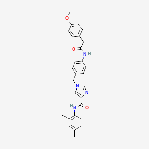 N-(2,4-dimethylphenyl)-1-(4-(2-(4-methoxyphenyl)acetamido)benzyl)-1H-imidazole-4-carboxamide