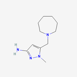 molecular formula C11H20N4 B2869138 5-(azepan-1-ylmethyl)-1-methyl-1H-pyrazol-3-amine CAS No. 1856094-28-4