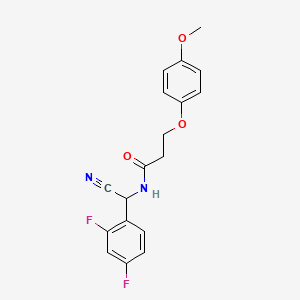 molecular formula C18H16F2N2O3 B2869139 N-[cyano(2,4-difluorophenyl)methyl]-3-(4-methoxyphenoxy)propanamide CAS No. 1355832-62-0
