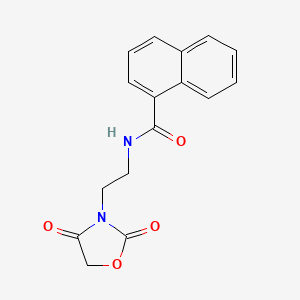 molecular formula C16H14N2O4 B2869151 N-(2-(2,4-二氧代恶唑烷-3-基)乙基)-1-萘酰胺 CAS No. 2034524-68-8