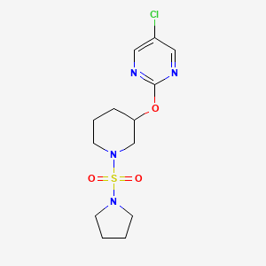 5-chloro-2-{[1-(pyrrolidine-1-sulfonyl)piperidin-3-yl]oxy}pyrimidine