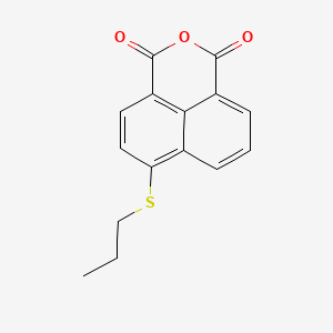 molecular formula C15H12O3S B2869160 6-(propylthio)-1H,3H-naphtho[1,8-cd]pyran-1,3-dione CAS No. 104854-89-9
