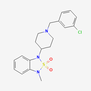 molecular formula C19H22ClN3O2S B2869167 1-(1-(3-Chlorobenzyl)piperidin-4-yl)-3-methyl-1,3-dihydrobenzo[c][1,2,5]thiadiazole 2,2-dioxide CAS No. 2034373-22-1