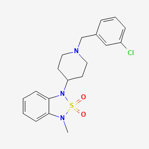 molecular formula C19H22ClN3O2S B2869167 1-(1-(3-氯苄基)哌啶-4-基)-3-甲基-1,3-二氢苯并[c][1,2,5]噻二唑 2,2-二氧化物 CAS No. 2034373-22-1